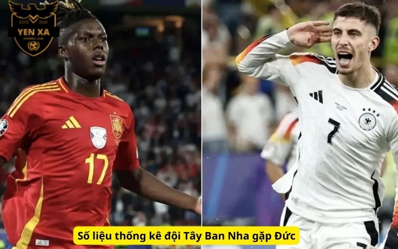 Số liệu thống kê đội Tây Ban Nha gặp Đức